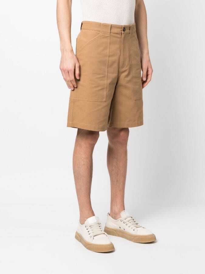 A.P.C. Melbourne katoenen canvas shorts Bruin