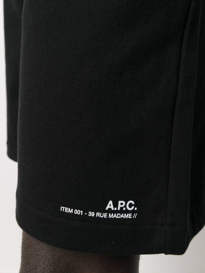 A.P.C. Item trainingsshorts Zwart