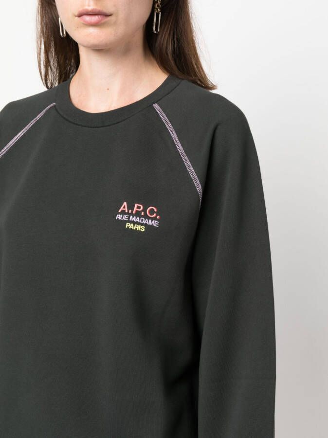 A.P.C. Sweater met print Grijs