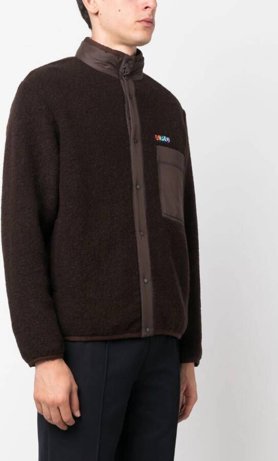 A.P.C. Sweater met logopatch Bruin