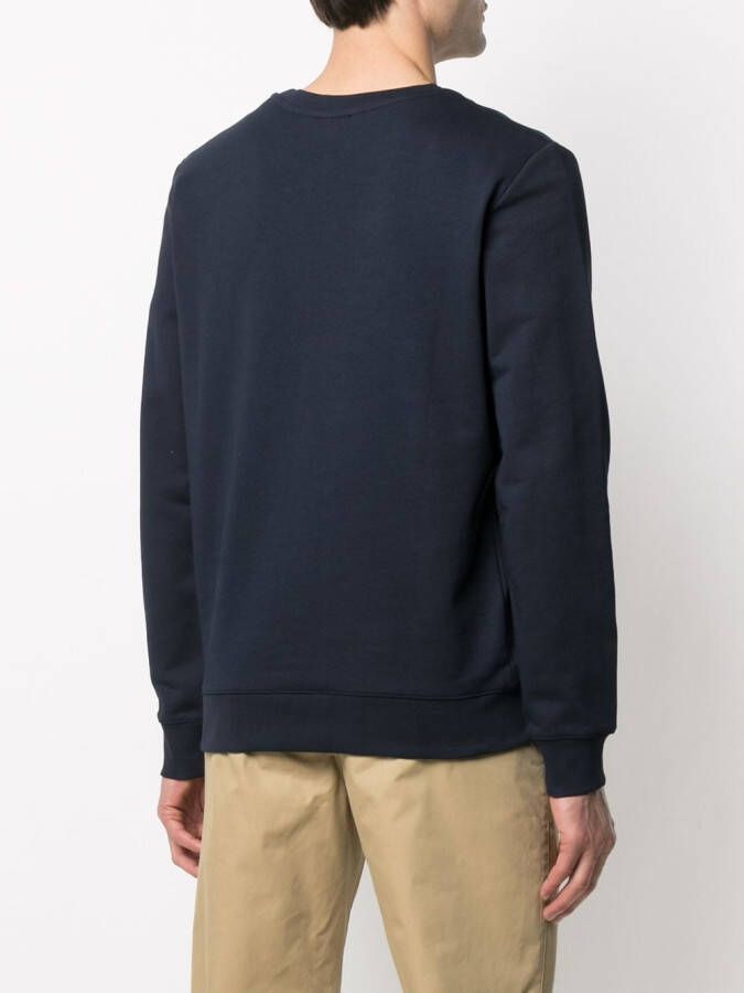 A.P.C. Sweater met logoprint Blauw
