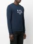 A.P.C. Sweater met geborduurd logo Blauw - Thumbnail 3