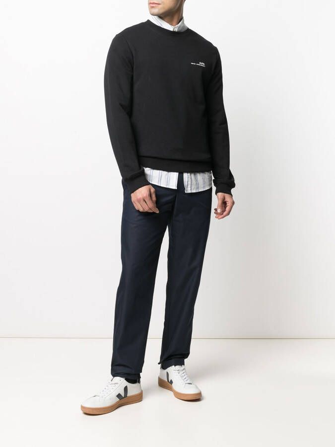 A.P.C. Sweater met logoprint Zwart