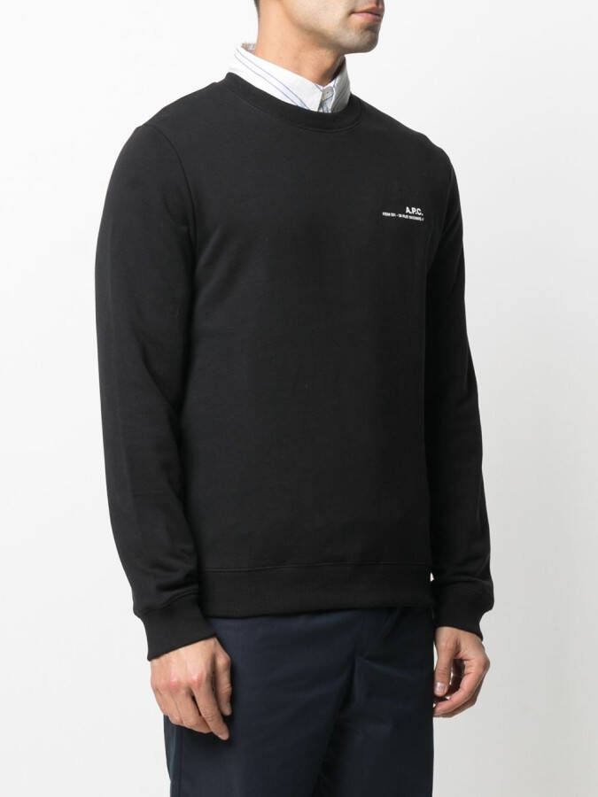 A.P.C. Sweater met logoprint Zwart