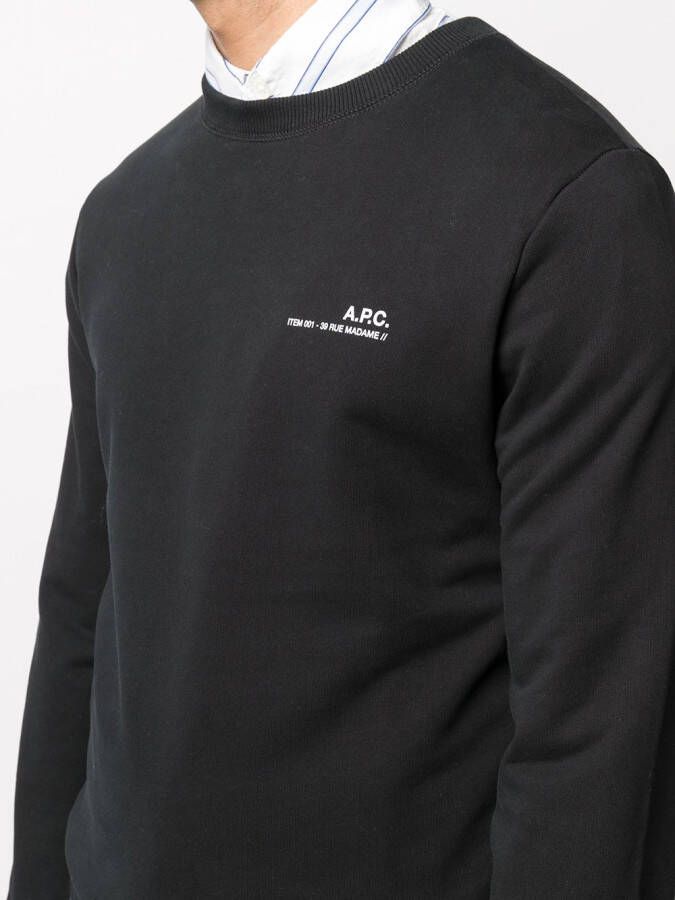 A.P.C. Sweater met logoprint Zwart