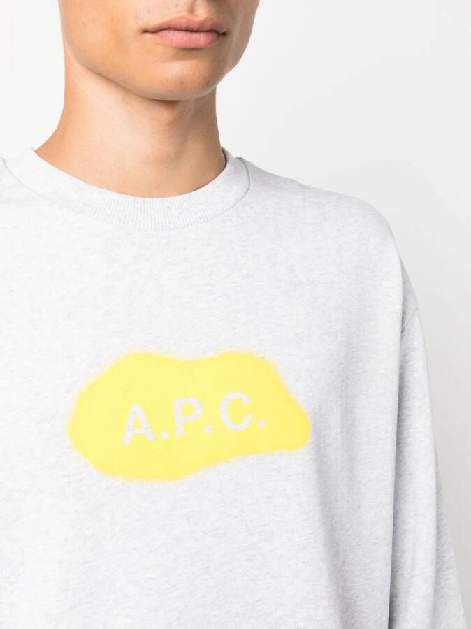 A.P.C. Sweater met print Grijs