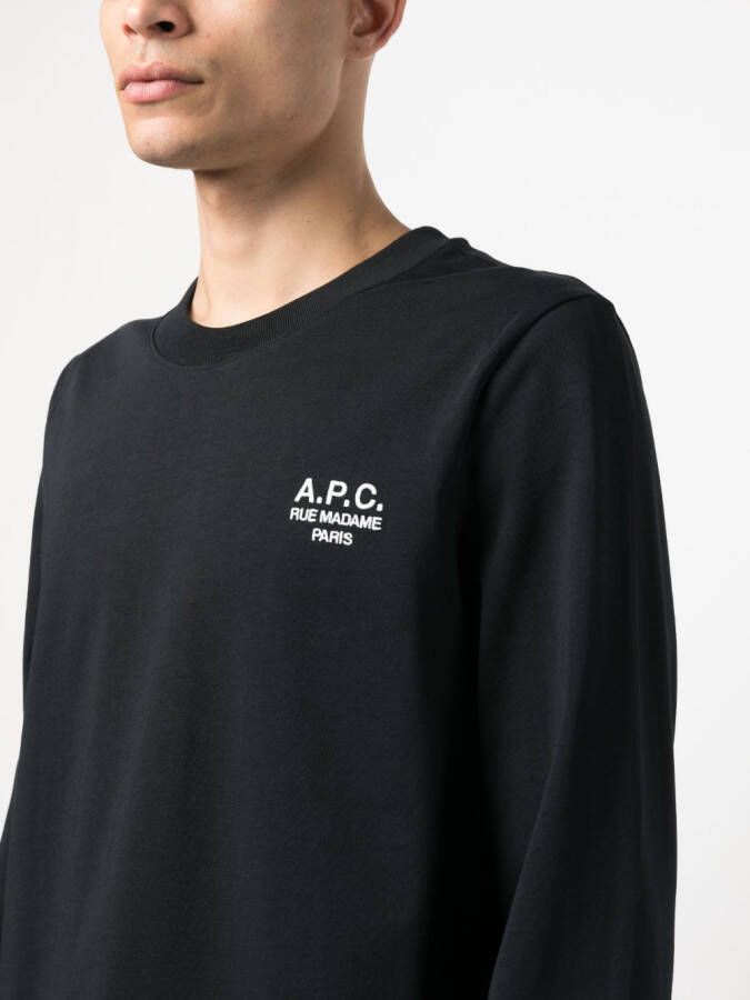 A.P.C. T-shirt met lange mouwen Zwart