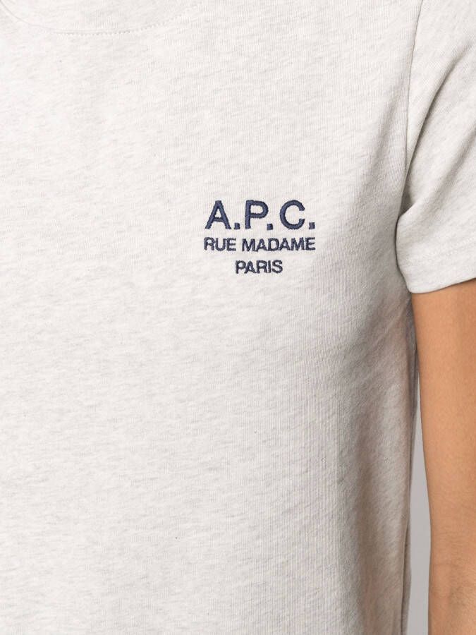 A.P.C. T-shirt met logoprint Beige