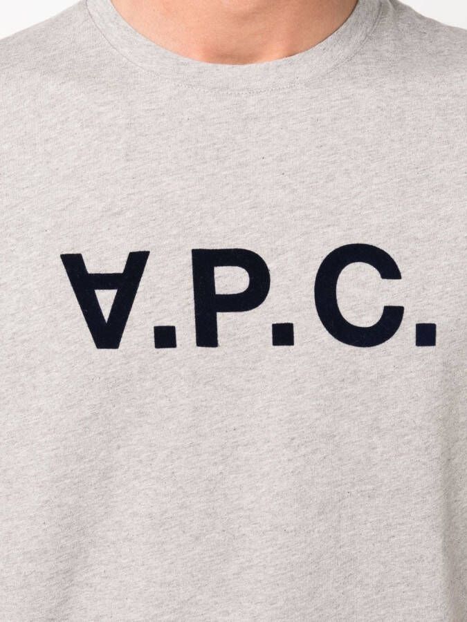 A.P.C. T-shirt met logoprint Grijs