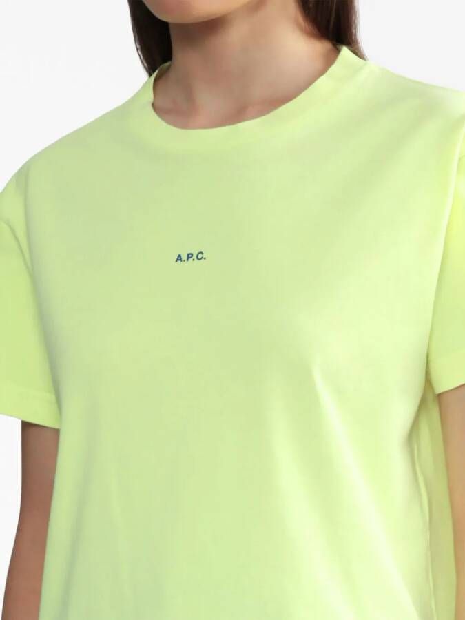 A.P.C. T-shirt met logoprint Groen