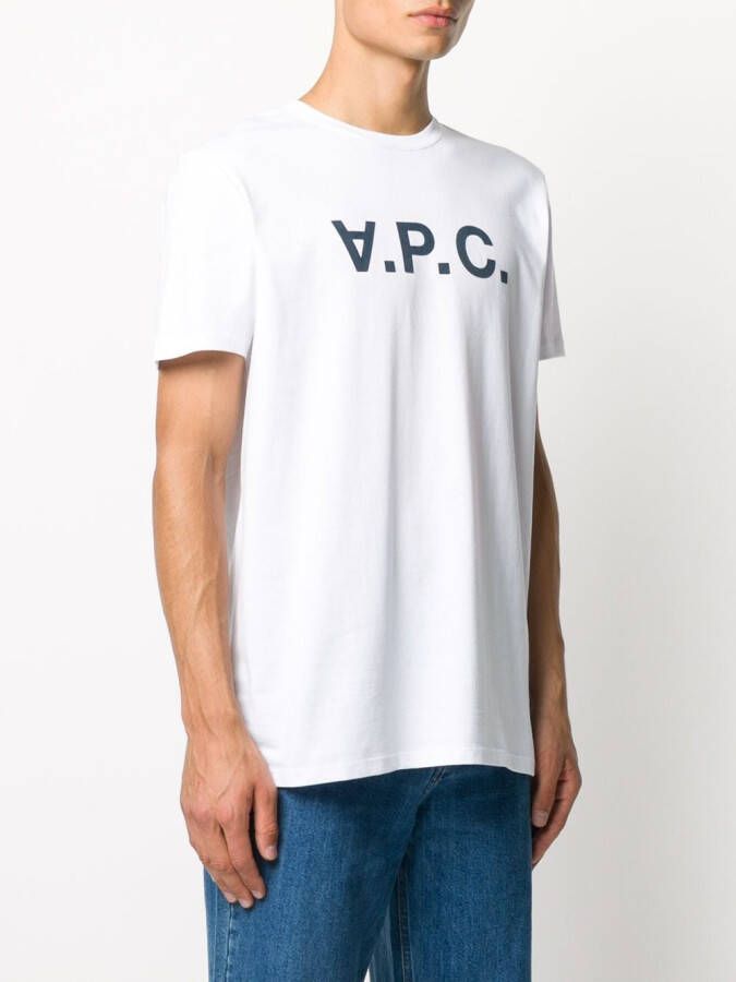 A.P.C. T-shirt met logoprint Wit