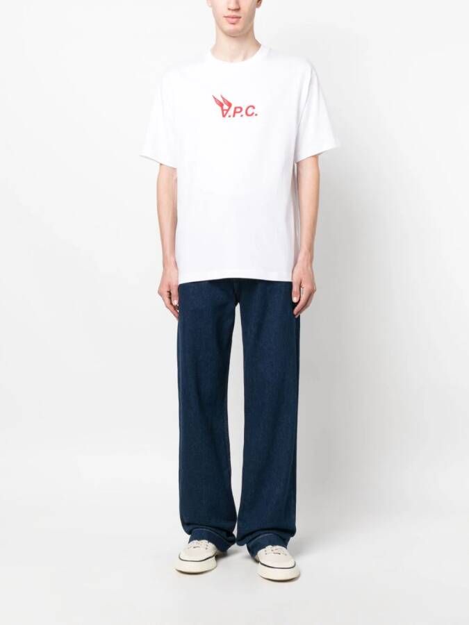 A.P.C. T-shirt met logoprint Wit
