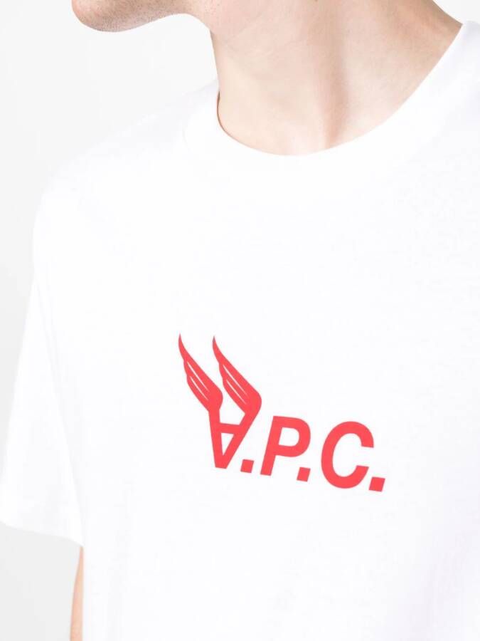 A.P.C. T-shirt met logoprint Wit