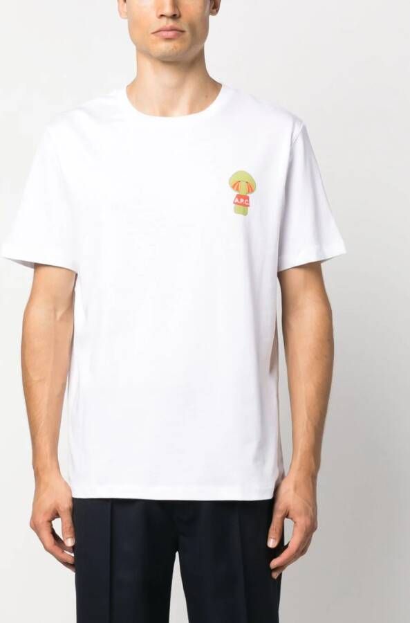 A.P.C. T-shirt met logoprint Wit