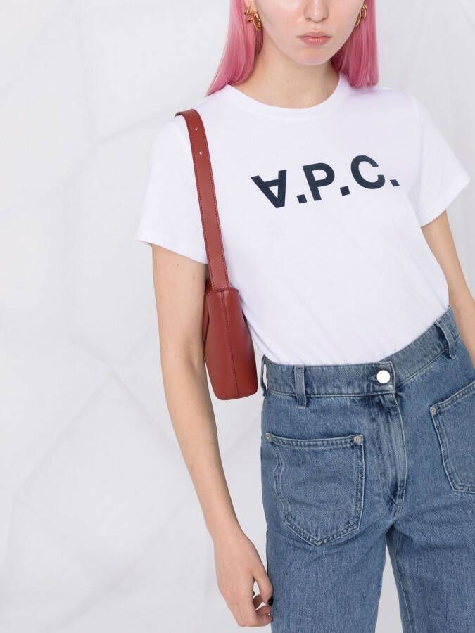 A.P.C. T-shirt met logoprint Wit