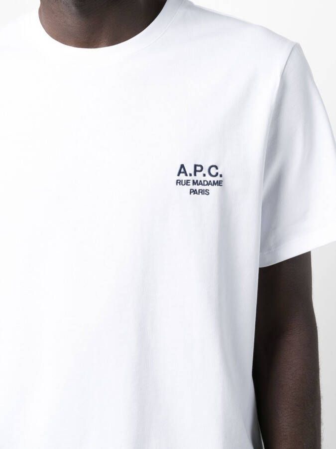 A.P.C. T-shirt met logoprint Wit