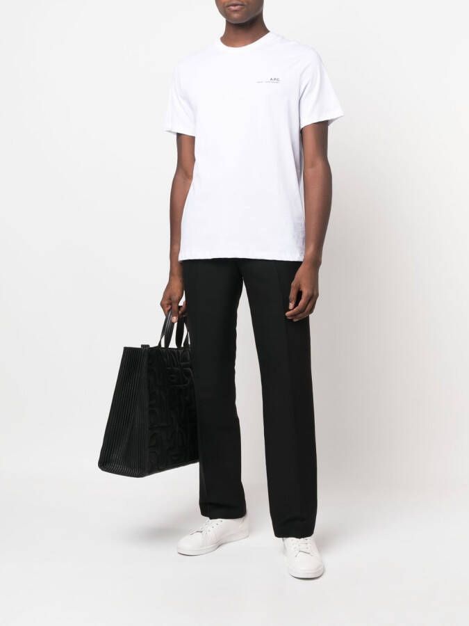 A.P.C. T-shirt met logoprint Wit