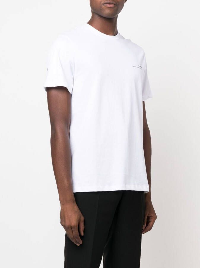 A.P.C. T-shirt met logoprint Wit