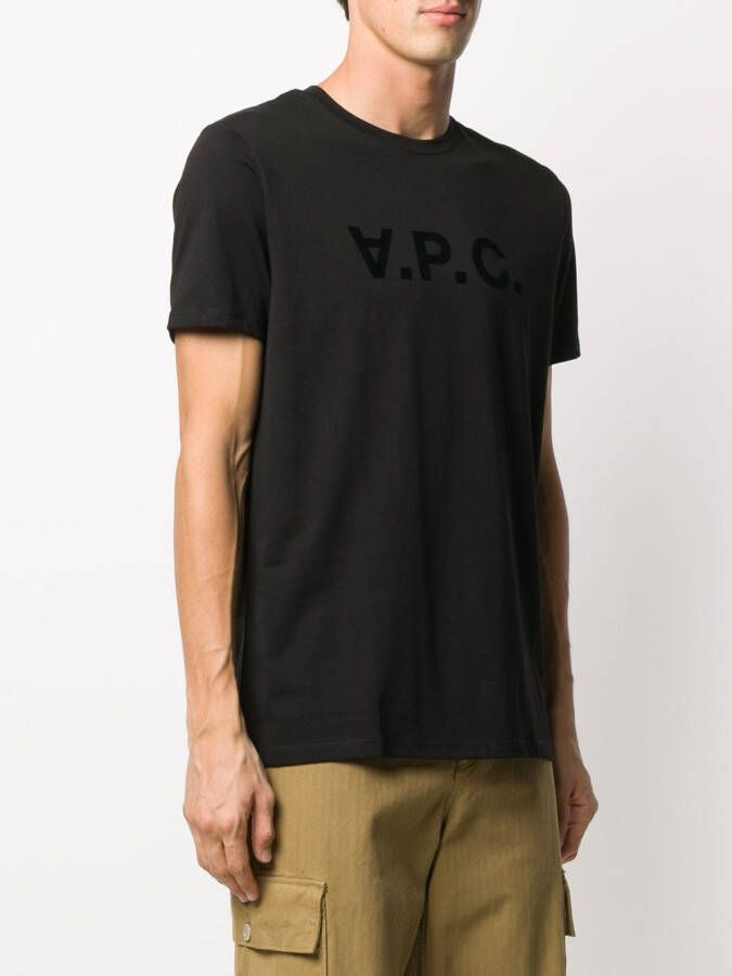 A.P.C. T-shirt met logoprint Zwart