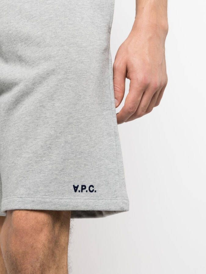 A.P.C. Trainingsshorts met trekkoordtaille Grijs
