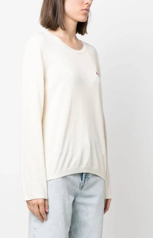A.P.C. Trui met geborduurd logo Beige