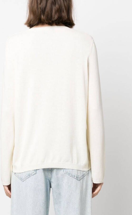 A.P.C. Trui met geborduurd logo Beige