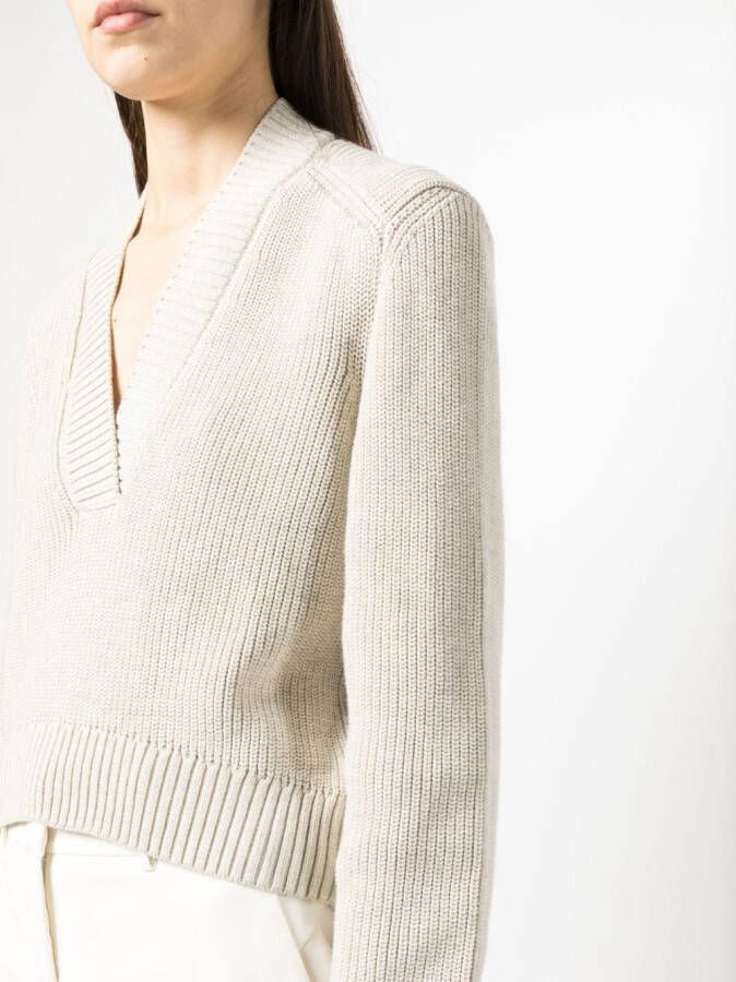 A.P.C. Trui met V-hals Beige