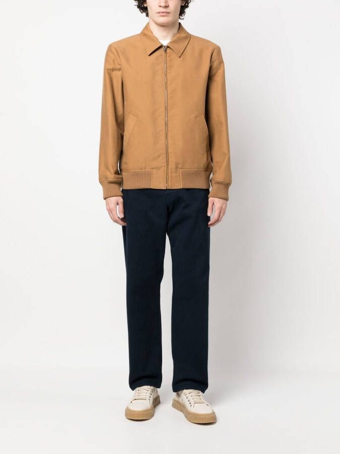 A.P.C. Shirtjack met rits Bruin