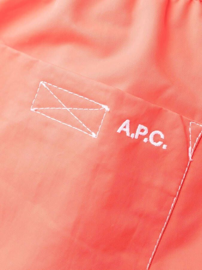 A.P.C. Zwembroek met geborduurd logo Oranje