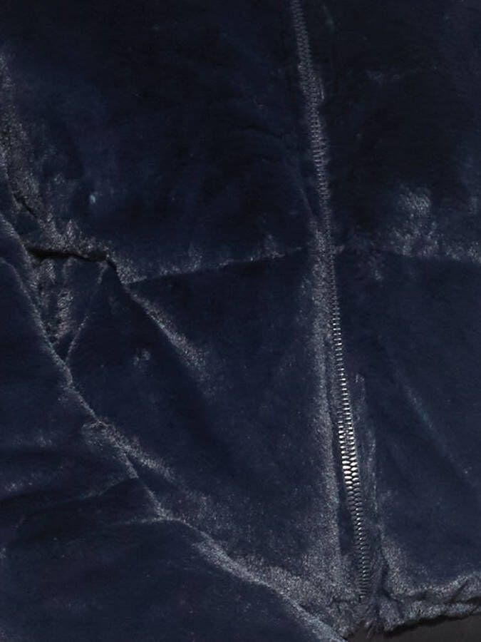 Apparis Donsjack van imitatiebont Blauw