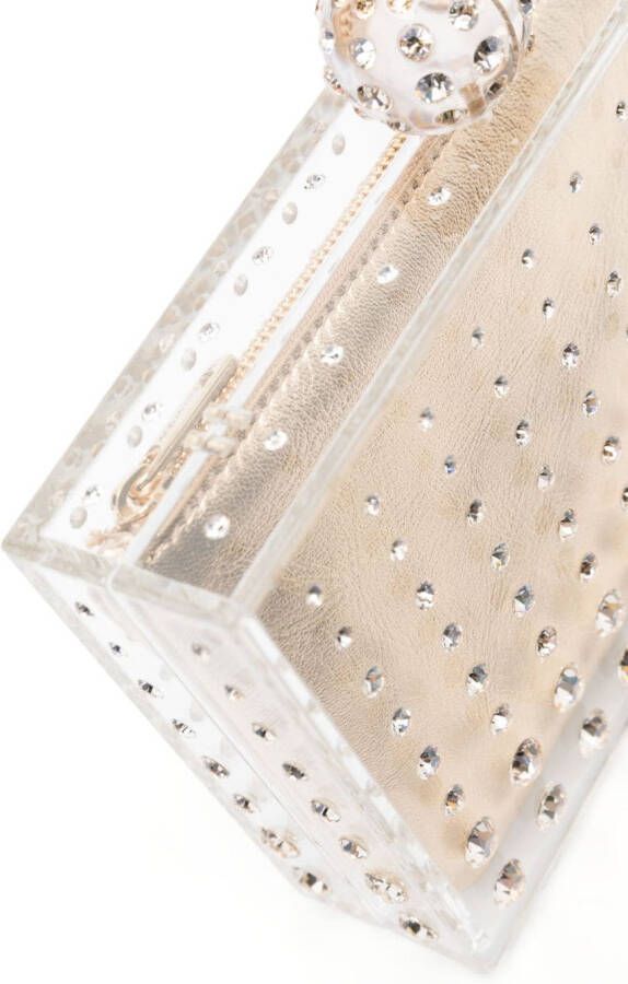 Aquazzura Clutch verfraaid met kristallen Goud