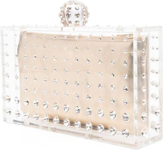 Aquazzura Clutch verfraaid met kristallen Goud