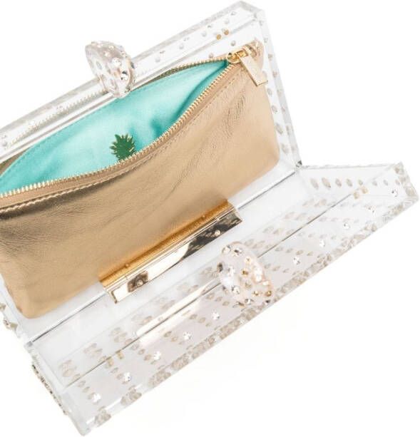 Aquazzura Clutch verfraaid met kristallen Goud