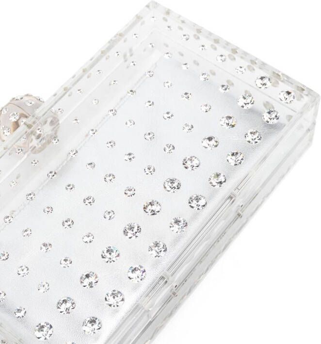 Aquazzura Clutch verfraaid met stras Beige