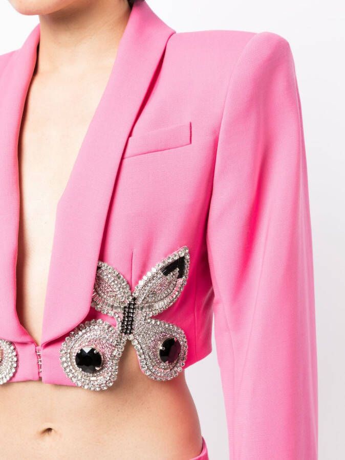 AREA Blazer met borduurwerk Roze