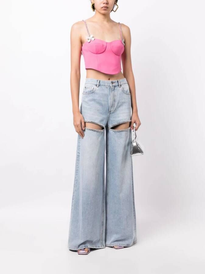 AREA Top met vlinder applicatie Roze