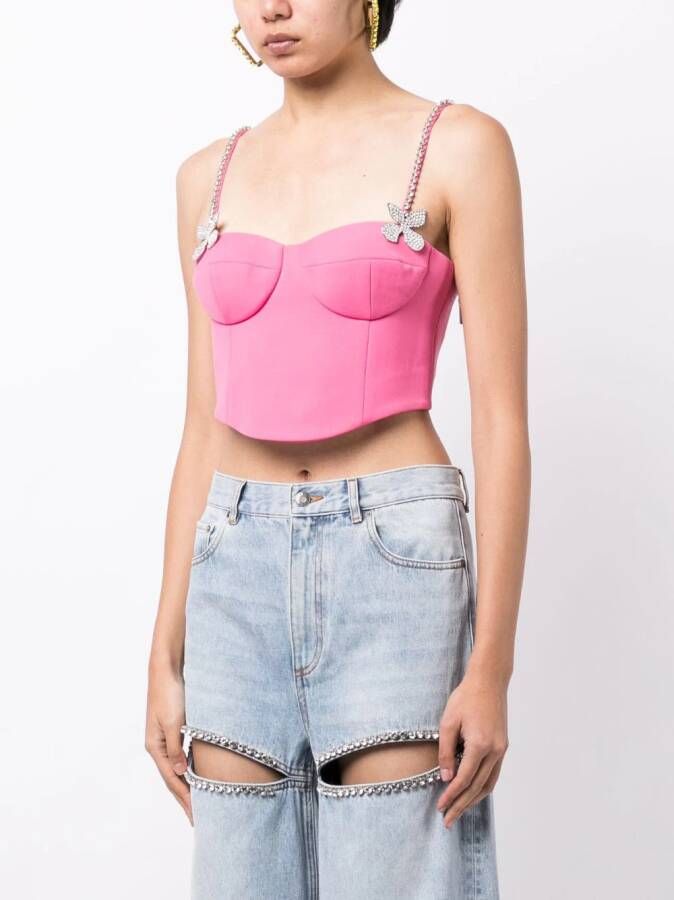 AREA Top met vlinder applicatie Roze