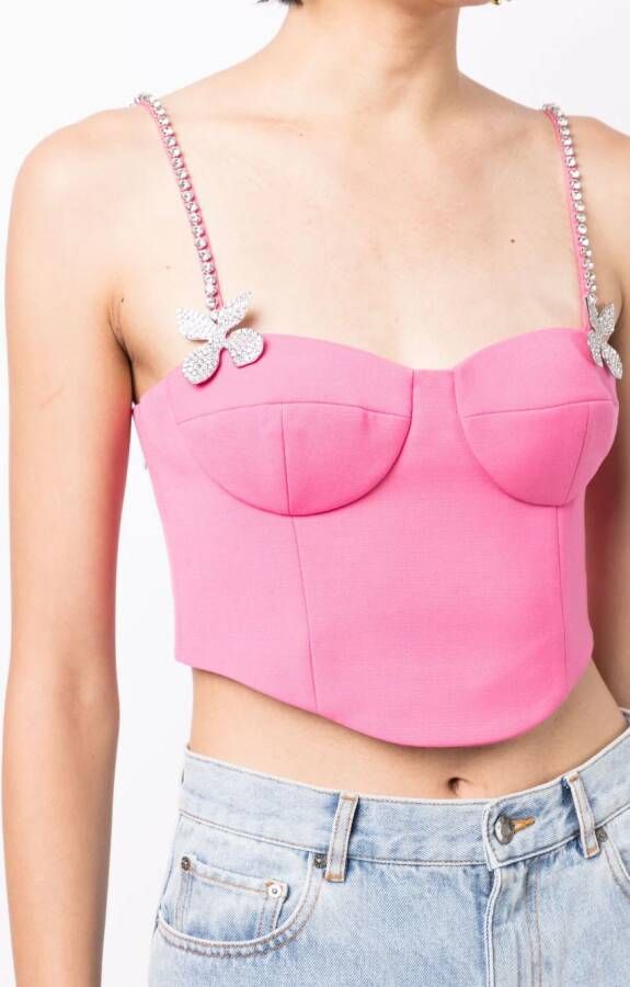 AREA Top met vlinder applicatie Roze