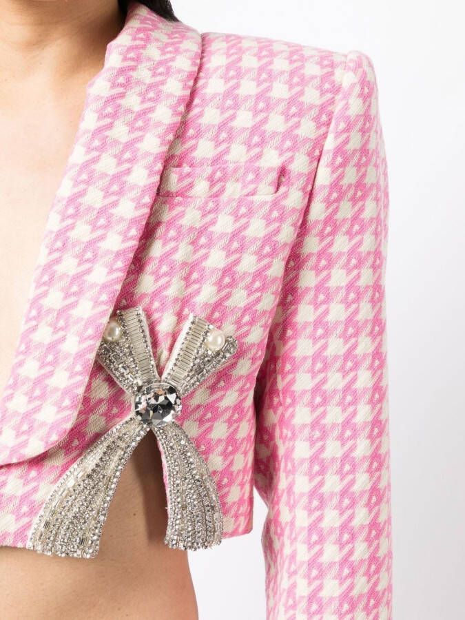 AREA Cropped blazer Wit
