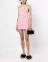 AREA Mini-jurk met pied-de-poule print Roze - Thumbnail 2