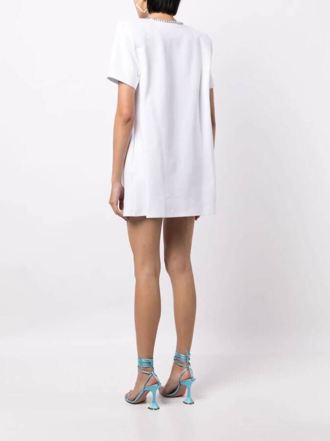 AREA Mini-jurk verfraaid met kristallen Wit