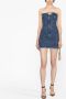 AREA Strapless mini-jurk Blauw - Thumbnail 2