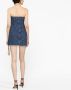 AREA Strapless mini-jurk Blauw - Thumbnail 4