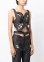 AREA Tanktop verfraaid met kristallen Blauw - Thumbnail 3