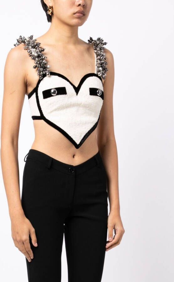 AREA Cropped top Wit