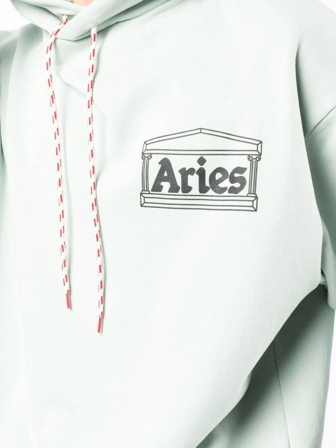 Aries Hoodie met logoprint Groen