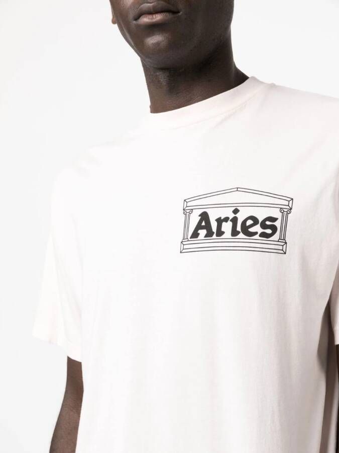 Aries T-shirt met logoprint Roze