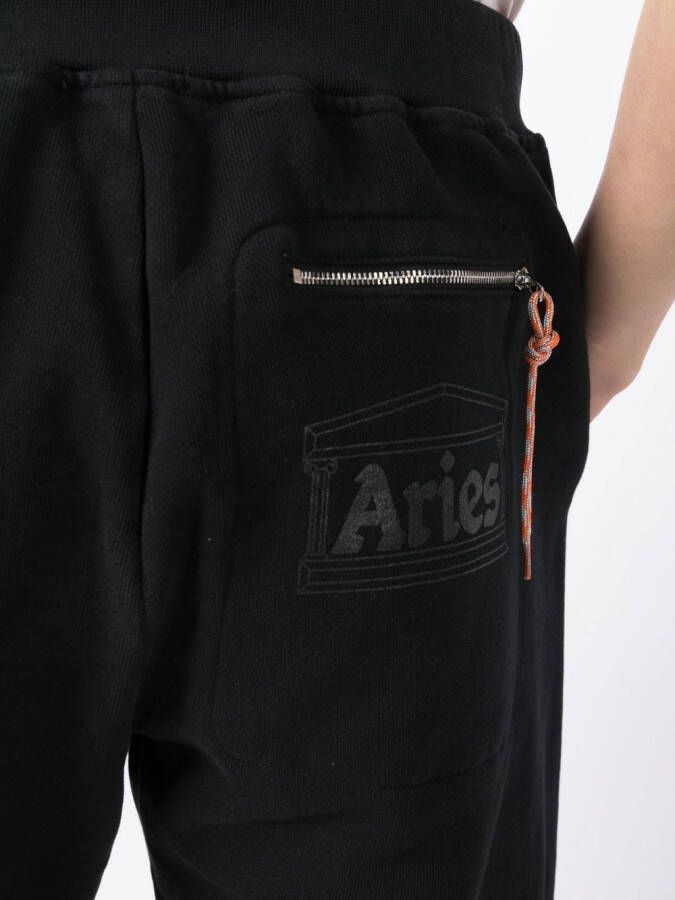 Aries Trainingsbroek met logoprint Zwart