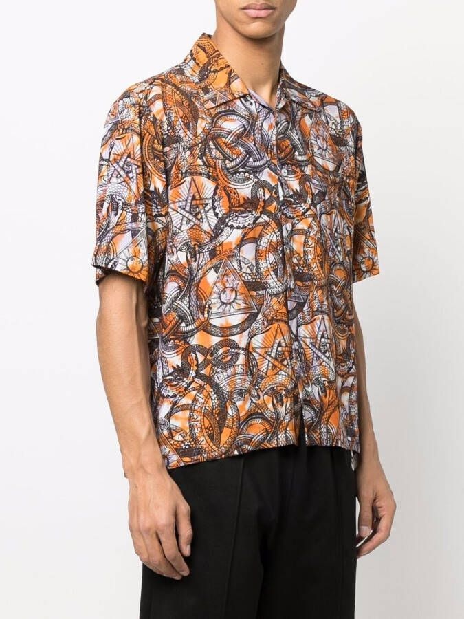 Aries Overhemd met print Oranje