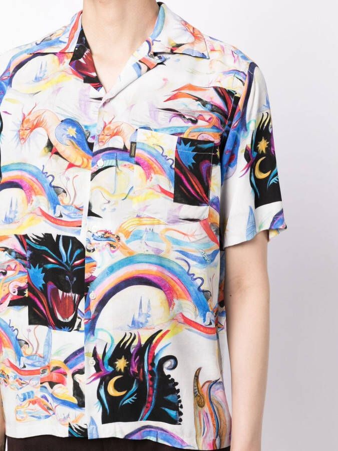 Aries Overhemd met print Veelkleurig